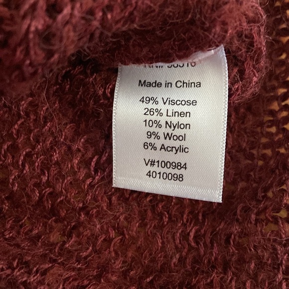 Coldwater Creek NWT Linen Blend V Neck Sweater - Picture 6 of 10